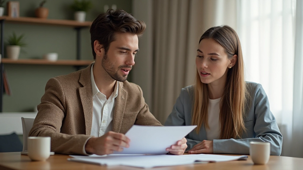 Молодая пара решает финансовые проблемы и планирует будущее