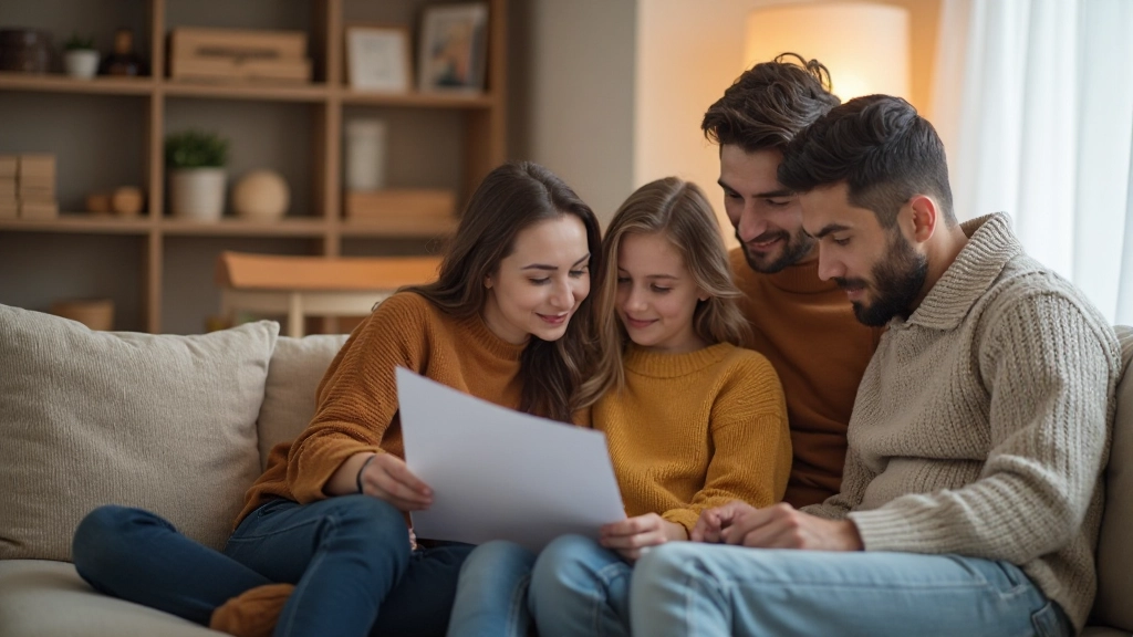 Семья обсуждает финансовую стратегию и составляет план сокращения расходов